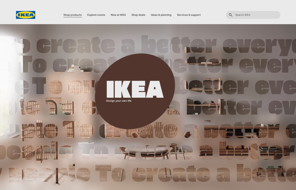 IKEA website UI